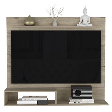 DEPOT E-SHOP Baden Floating Entertainment Center for TV´s up 55", Space For TV, Light Pine