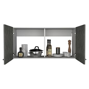 DEPOT E-SHOP Salento Wall Double Door Cabinet, Two Shelves