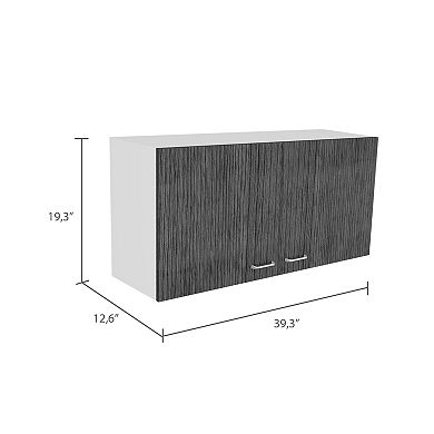 DEPOT E-SHOP Salento Wall Double Door Cabinet, Two Shelves