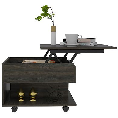 DEPOT E-SHOP Babel Lift Top Coffee Table, Casters, One Shelf