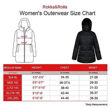 Women's Rokka&rolla Hooded Puffer Jacket Coat