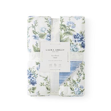 Laura Ashley Zoe Reversible Coco Flannel Throw