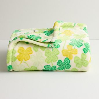 The Big One® St. Patrick's Day Clovers Oversized Supersoft Plush Throw