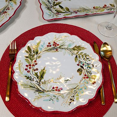 Certified International Christmas Gatherings 4 pc Dinner Plate Set