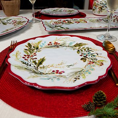 Certified International Christmas Gatherings 4 pc Dinner Plate Set