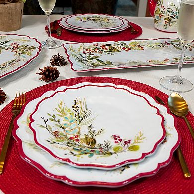 Certified International Christmas Gatherings 4 pc Salad Plate Set