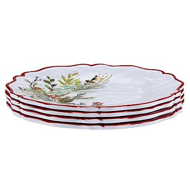 Certified International Christmas Gatherings 4 pc Salad Plate Set