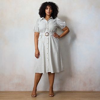 Plus Size LC Lauren Conrad Utility Midi Dress