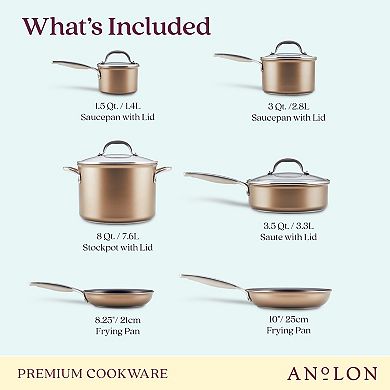 Anolon Ascend 10-pc. Hard Anodized Nonstick Cookware Set