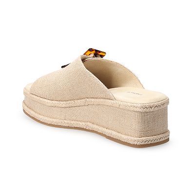 Sonoma Goods For Life® Long Buckle Women's Flatform Sandals
