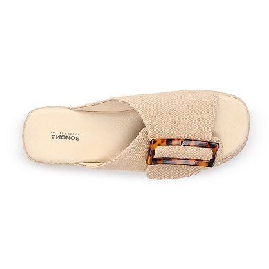 Sonoma Goods For Life® Long Buckle Women's Flatform Sandals