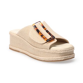 Sonoma Goods For Life® Long Buckle Women's Flatform Sandals