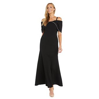 Women's R&M Richards Off The Shoulder Stretch Scuba Maxi Dress