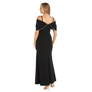Women's R&M Richards Off The Shoulder Stretch Scuba Maxi Dress