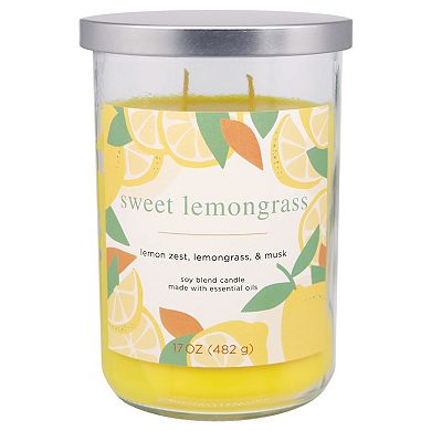 Sonoma Goods For Life® 17-oz. Sweet Lemongrass Single Pour Candle Jar
