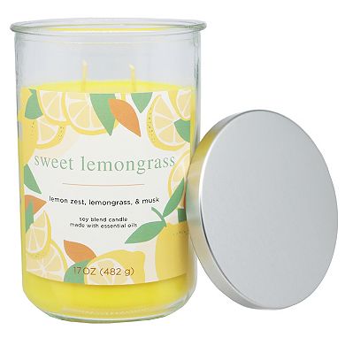 Sonoma Goods For Life® 17-oz. Sweet Lemongrass Single Pour Candle Jar