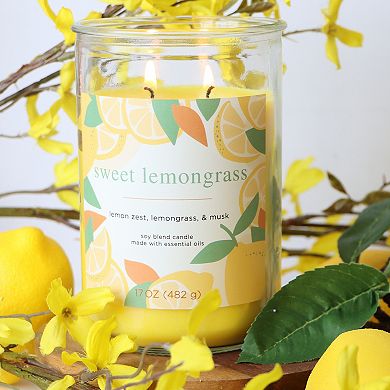 Sonoma Goods For Life® 17-oz. Sweet Lemongrass Single Pour Candle Jar