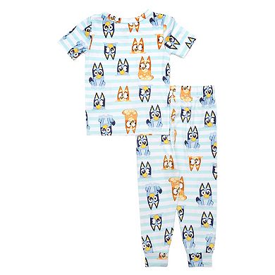 Toddler Boys Bluey & Bingo 2-Piece Short Sleeve Pajama Top & Pajama Bottoms Set