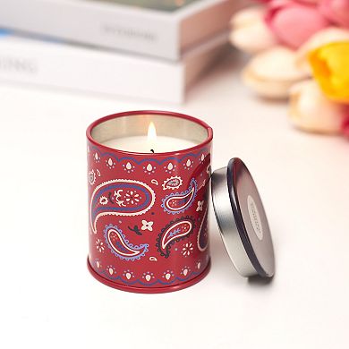 Celebrate Together™ Americana Sugared Vanilla Bandana Tin Candle Jar