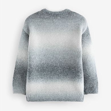 Girls 4-12 NEXT Grey Ombre Stripe Knit