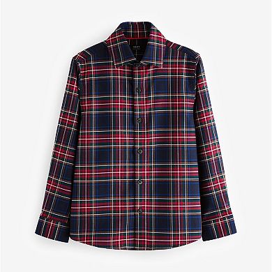Boys 4-12 NEXT Navy Tartan Shirt