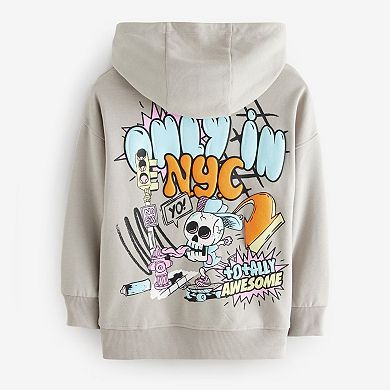 Boys 4-12 NEXT Ecru Skull Hoodie