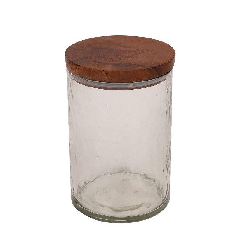 Mingle & Co. Glass Canister with Wood Lid