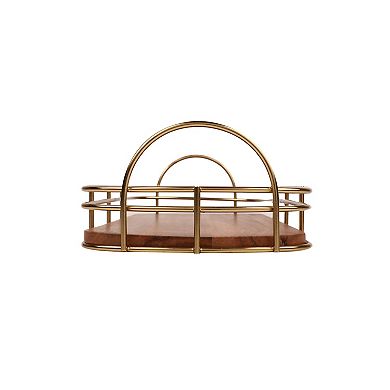 Mingle & Co. Wood & Metal Serve Tray