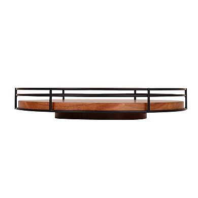 Mingle & Co. Wood & Metal Lazy Susan