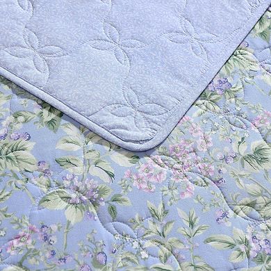Laura Ashley Olivette Pink Floral Quilt Set