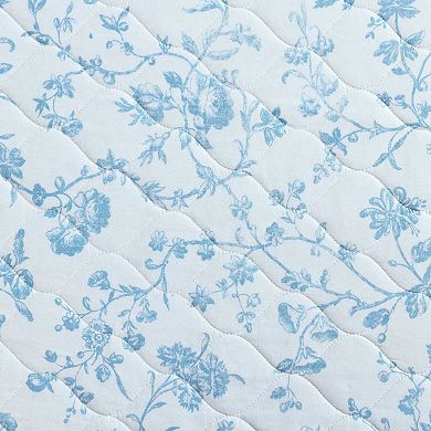 Laura Ashley Aria Blue Quilt Set