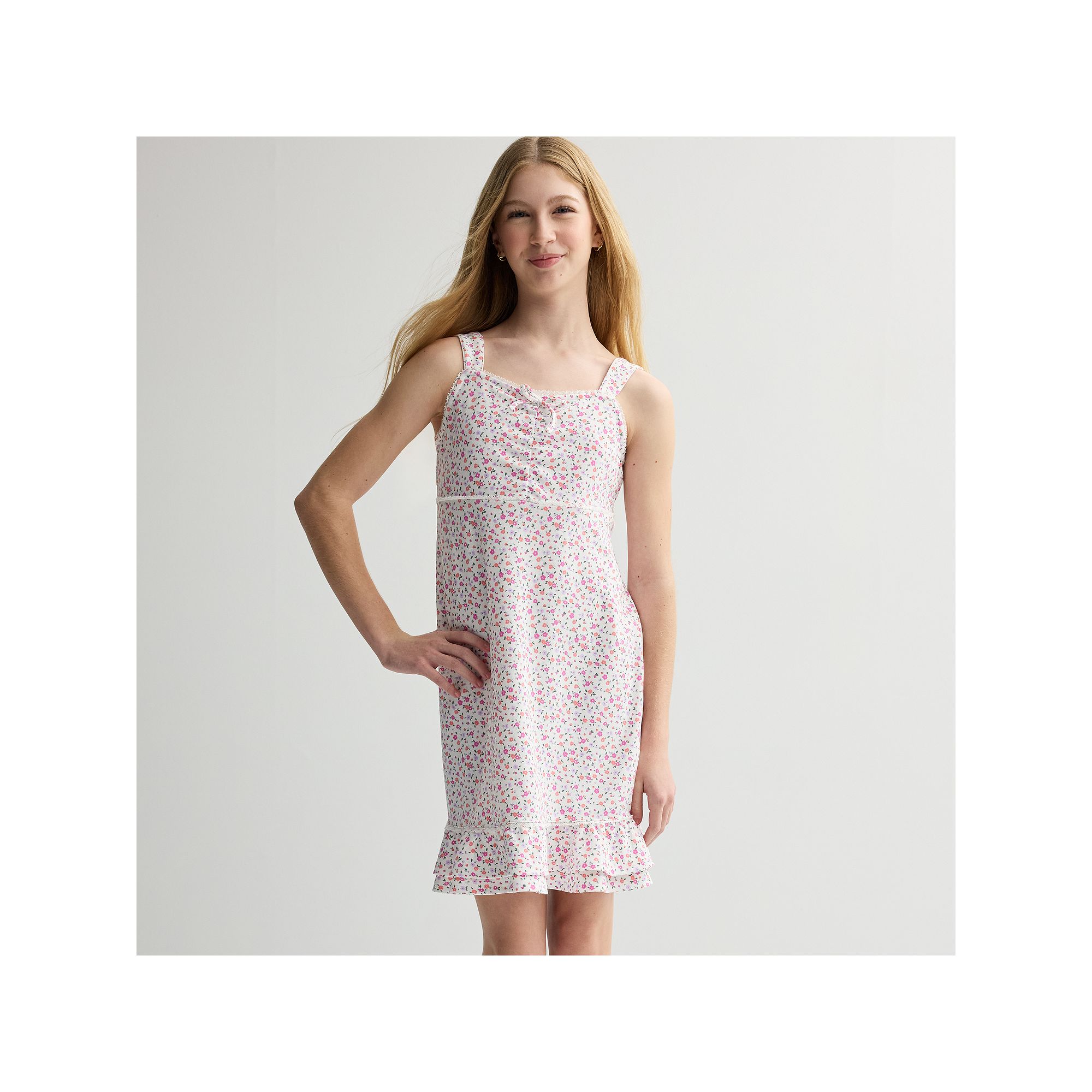 Girls 7-16 Limited Too Babydoll Dress, Girls, Size: Small, White