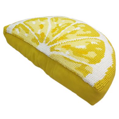 Draper James Shaped Lemon Wedge Indoor/Outdoor Throw Pillow