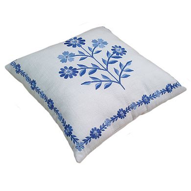 Draper James Floral Embroidered Indoor/Outdoor Throw Pillow