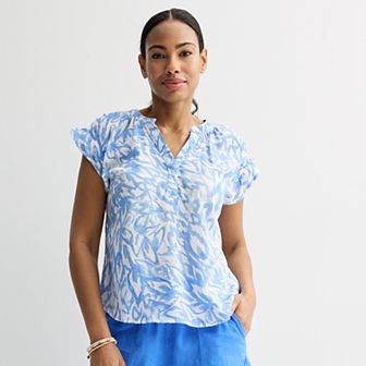 Women's Sonoma Goods For Life® Ruffle Dolman Sleeve Shirt