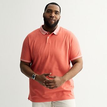 Big & Tall Sonoma Goods For Life® Short Sleeve Pique Polo