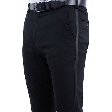Men's Tailored-fit Suits Separates Tuxedo Pants W/ Satin Side Stripe
