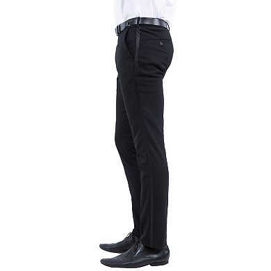 Men's Tailored-fit Suits Separates Tuxedo Pants W/ Satin Side Stripe