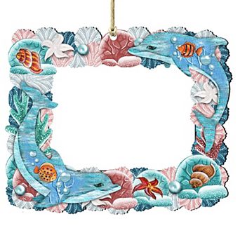 Dolphins Ornament Picture Frame Ornament For Photo By G. Debrekht