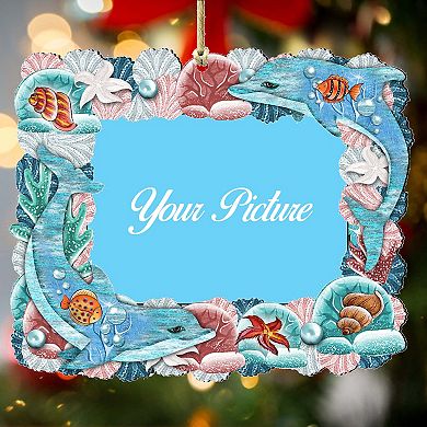 Dolphins Ornament Picture Frame Ornament For Photo By G. Debrekht