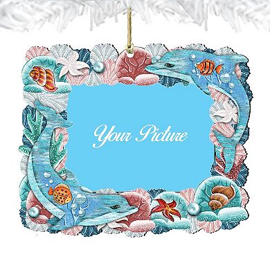 Dolphins Ornament Picture Frame Ornament For Photo By G. Debrekht