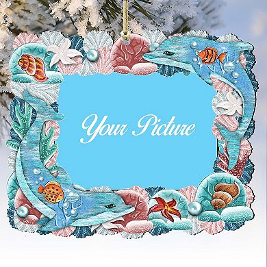 Dolphins Ornament Picture Frame Ornament For Photo By G. Debrekht