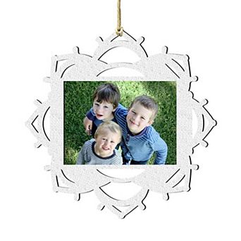 Snowflake Ornament Picture Frame Ornament For Photo By G. Debrekht
