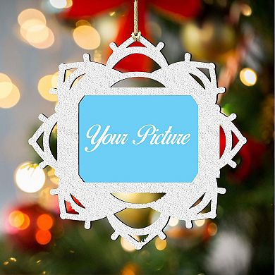 Snowflake Ornament Picture Frame Ornament For Photo By G. Debrekht