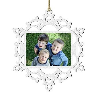 Snowflake Ornament Picture Frame Ornament For Photo By G. Debrekht