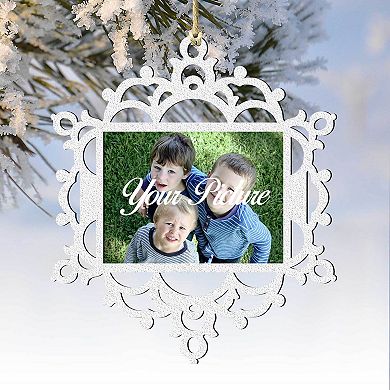 Snowflake Ornament Picture Frame Ornament For Photo By G. Debrekht