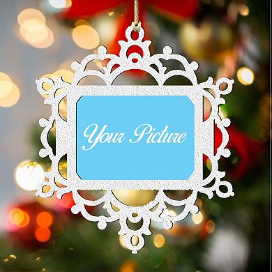 Snowflake Ornament Picture Frame Ornament For Photo By G. Debrekht