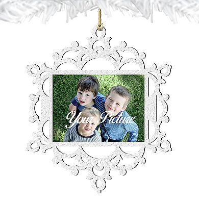 Snowflake Ornament Picture Frame Ornament For Photo By G. Debrekht