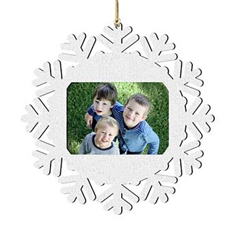 Snowflake Ornament Picture Frame Ornament For Photo By G. Debrekht