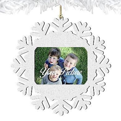 Snowflake Ornament Picture Frame Ornament For Photo By G. Debrekht